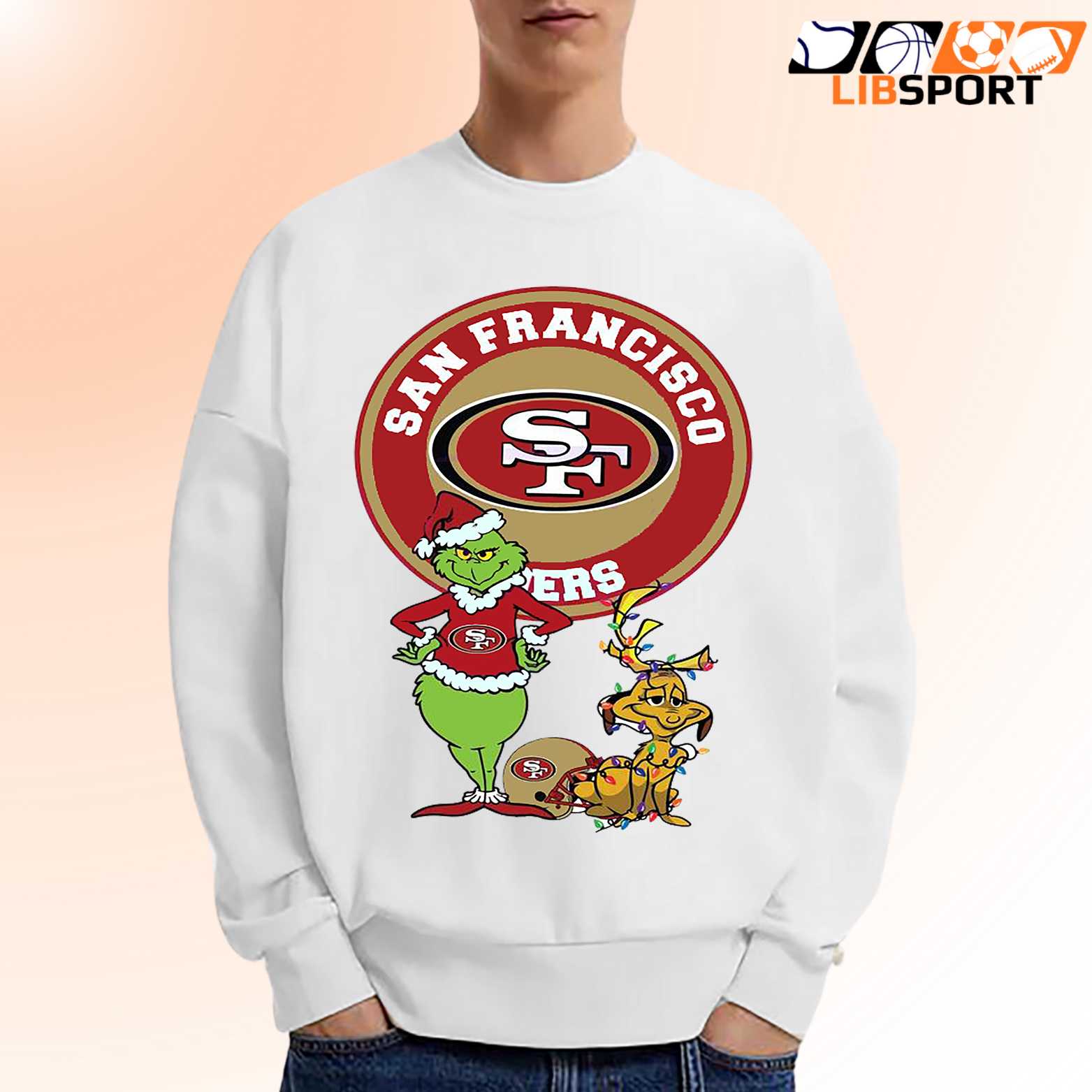 Grinch And Max San Francisco 49ers T Shirt, Christmas Football Unisex Tee
